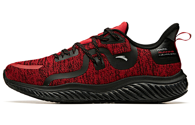 Anta Cushioned Slip-Resistant Abrasion-Resistant Breathable Low-Top Running Shoes Men's Red