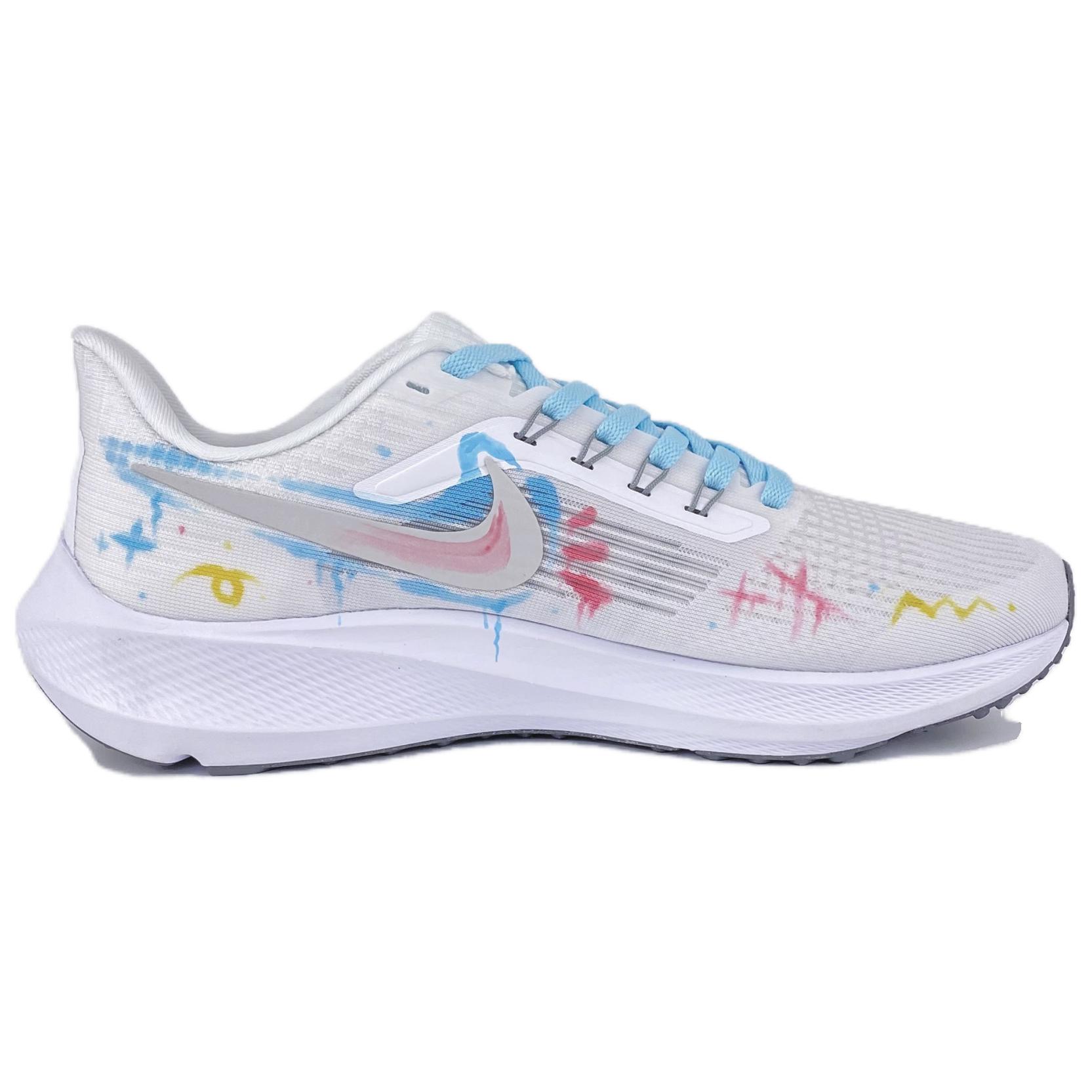 Nike Air Zoom Pegasus 39 Low-Top Casual Training Running Shoes Men's White Blue купить в интернет-магазине Yoocart с быстрой доставкой по России.