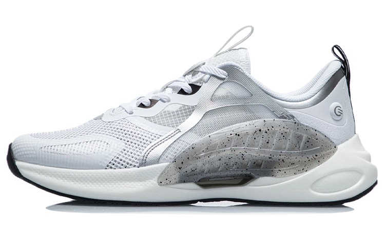 LiNing Comet Cushioned Anti-Slip Wear-Resistant Breathable Lightweight Low-Top Sports Casual Shoes Men's White Gray
