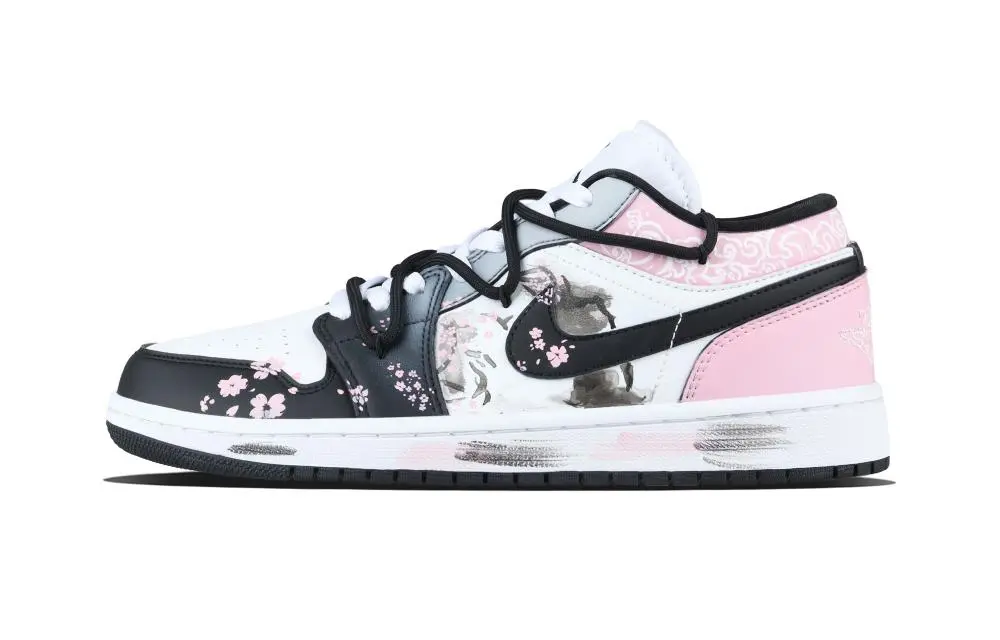 Jordan Air Jordan 1 Cherry Blossom Vintage Basketball Shoes Unisex Pink