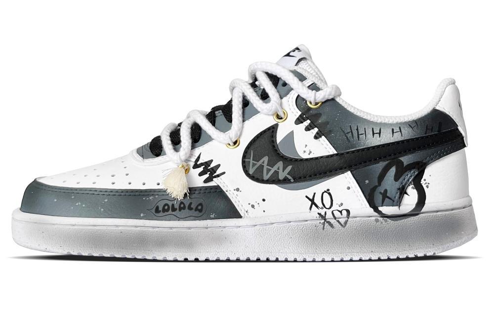 Nike Court Vision 1 Wobbly Bunny Cushioning Lightweight Low-Top Skateboard Shoes Women's Gray White