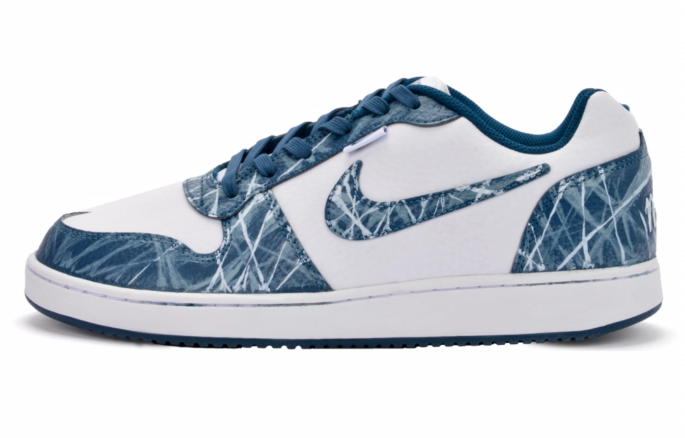 Nike EBERNON Wear resistant And Lightweight Low Top Skateboard Shoes Men's Blue White