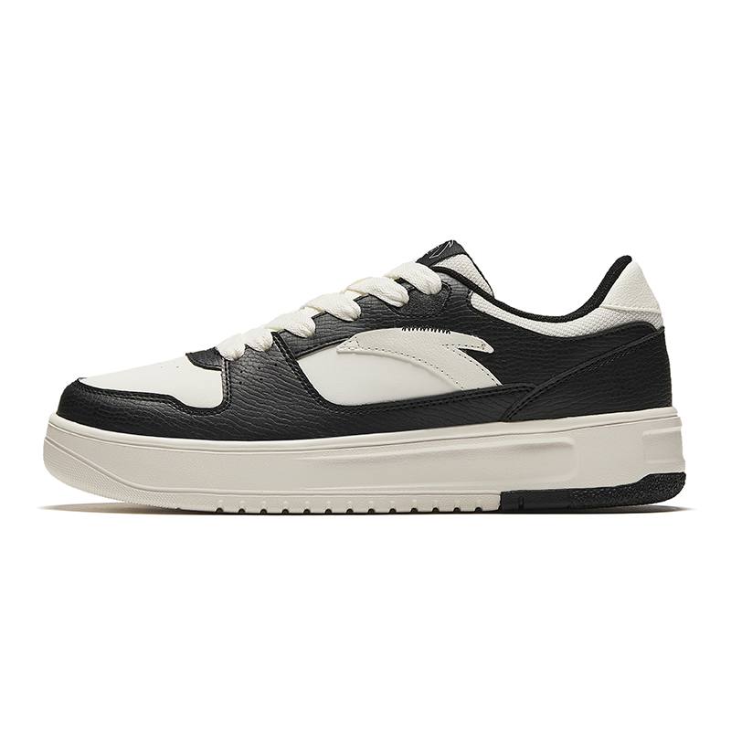 Anta Lightweight White Sneakers Height Increasing Lightweight Low-Top Skateboard Shoes Men's Black