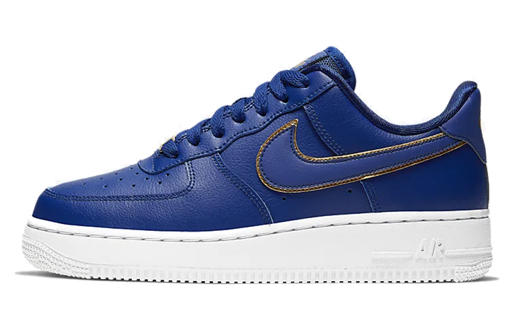 Nike Air Force 1 Low Blue Gold Swoosh Women's