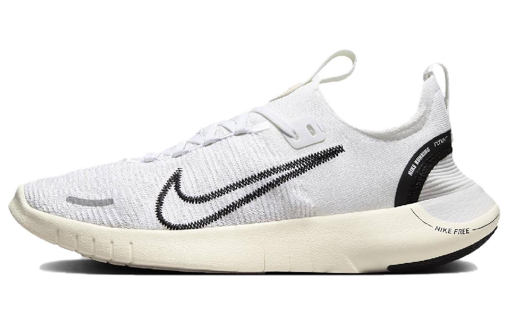 Nike Free Rn Nn Road Running Shoes 'White Coconut Milk Photon Dust Black' Women's
