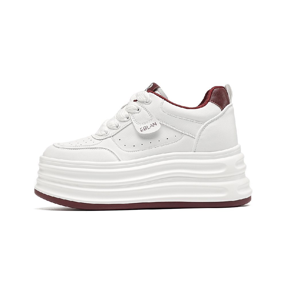 EBLAN Low-Top Skateboard Shoes Women's Burgundy