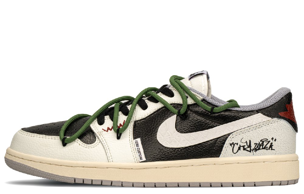 Jordan Air Jordan 1 Low Top Vintage Basketball Shoes Unisex Black White