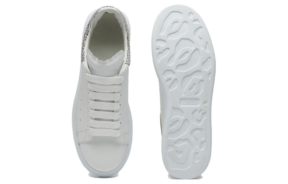 Alexander McQueen Oversized White Silver Croc