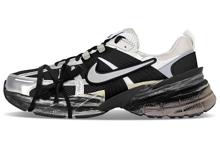 Nike V2K Run Low-Top Running Shoes Women's Black Silver