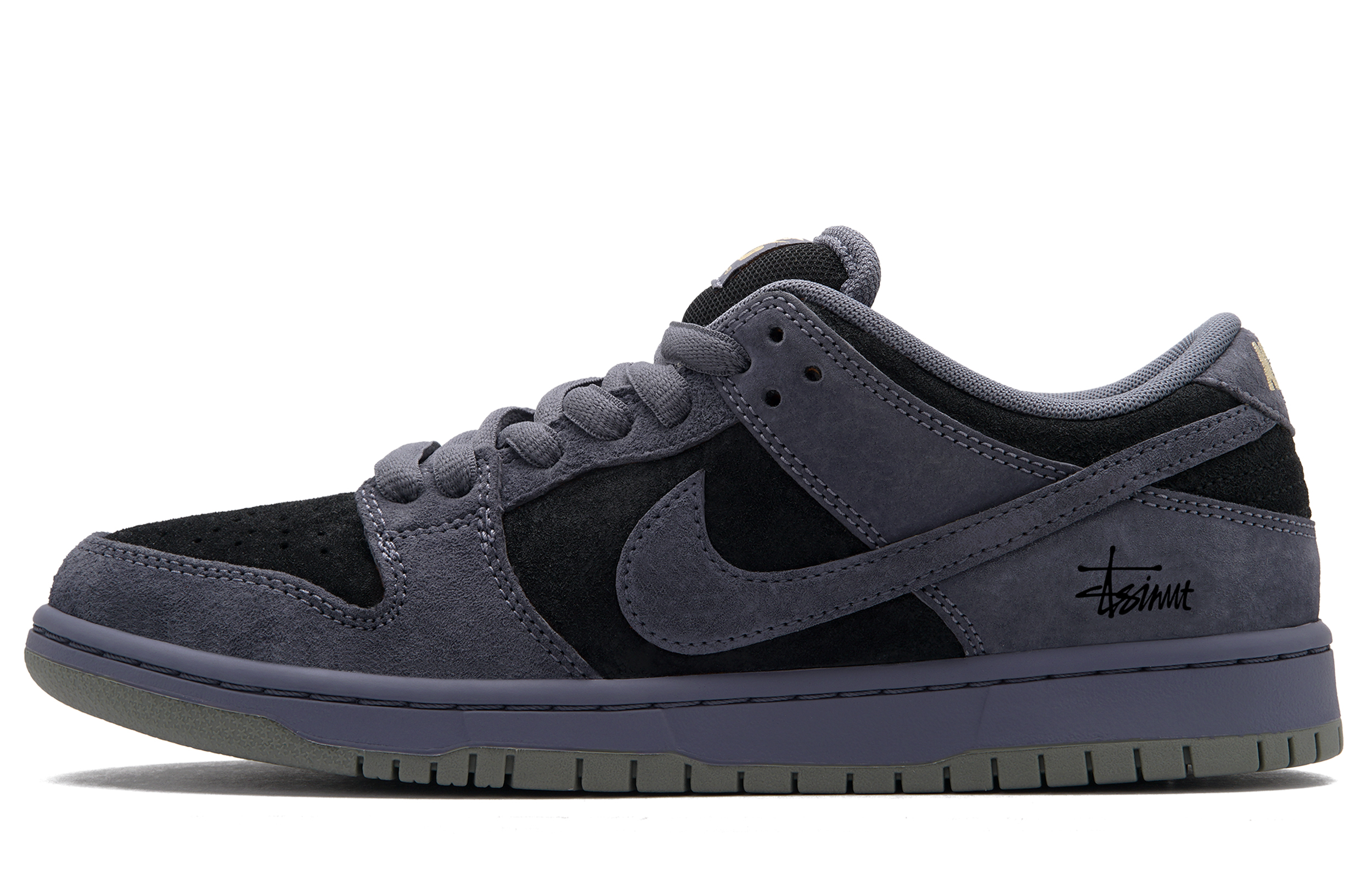 Nike Dunk Bunny Plush 3.0 Abrasion Resistant Low top Skateboard Shoes Unisex Purple Gray