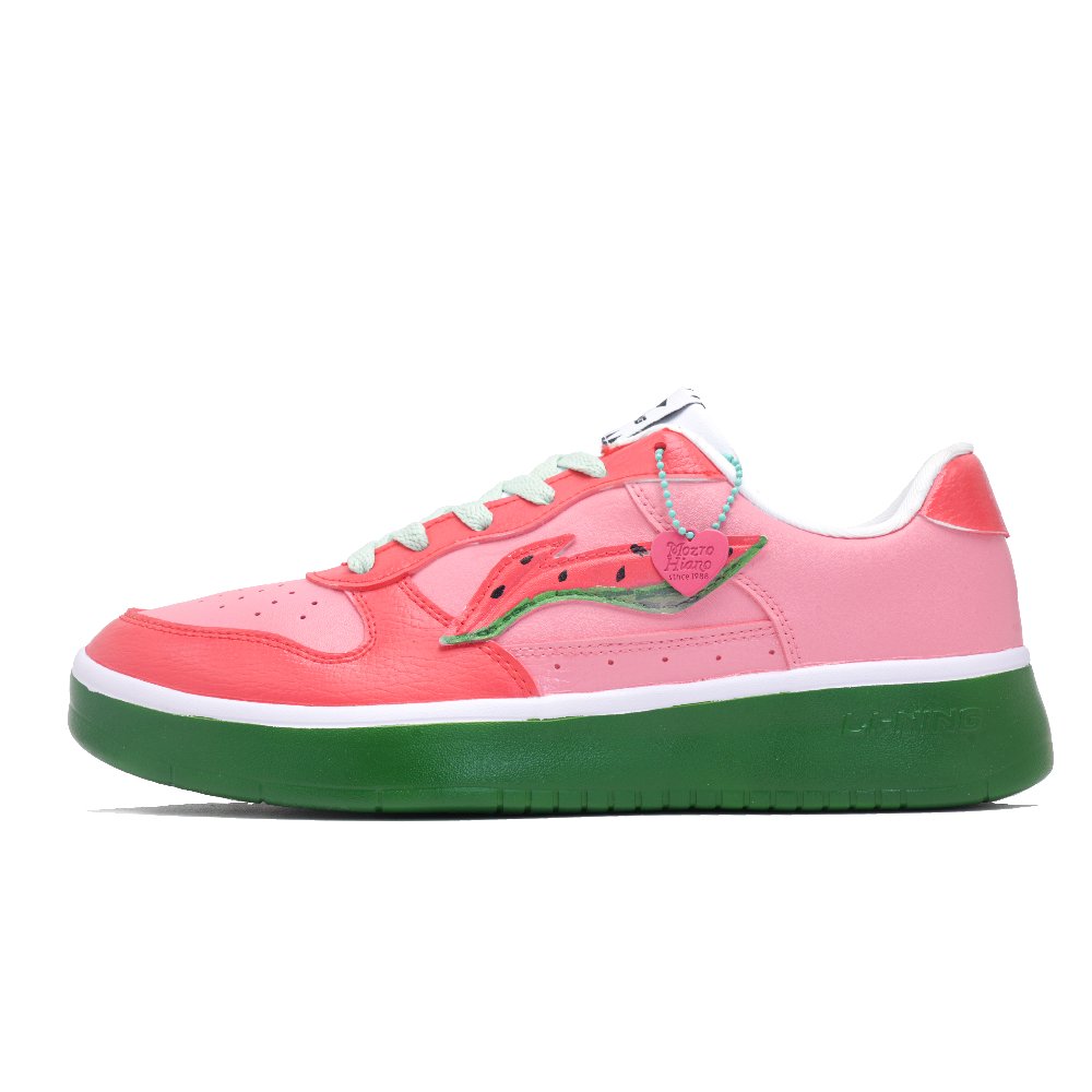 LiNing Pontoon Boats Slip Resistant Cushioning Abrasion Resistant Low Top Skateboard Shoes Unisex Pink
