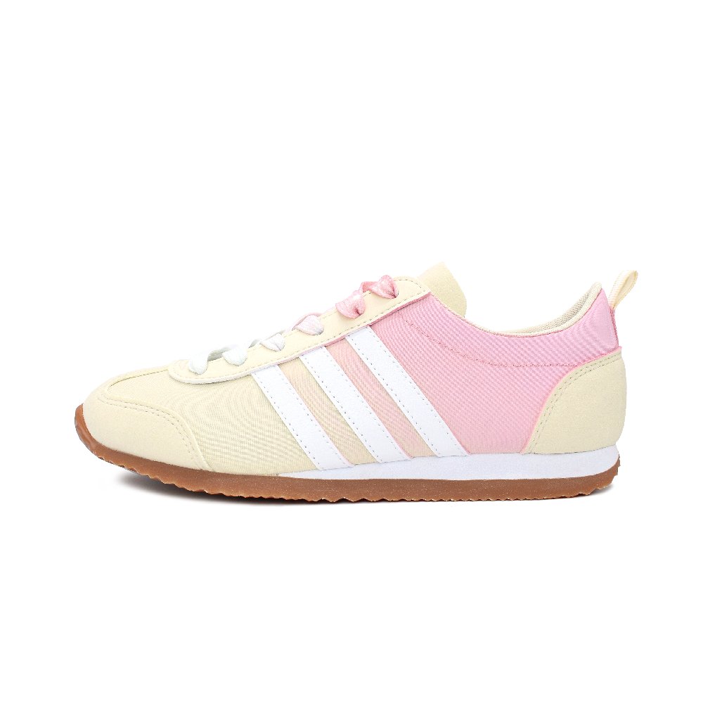 Adidas VS JOG 2.0 Abrasion Resistant Breathable Low Top Casual Shoes Women's Beige Pink