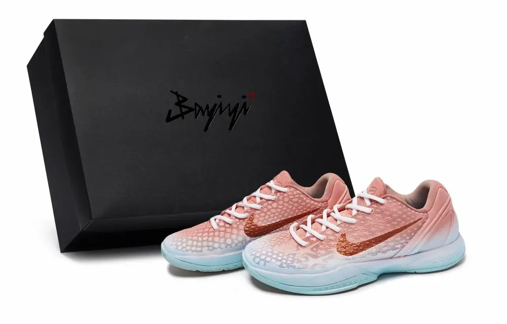 Nike Zoom Kobe 6 Basketball Shoes Men's Low top White/Blue/Pink