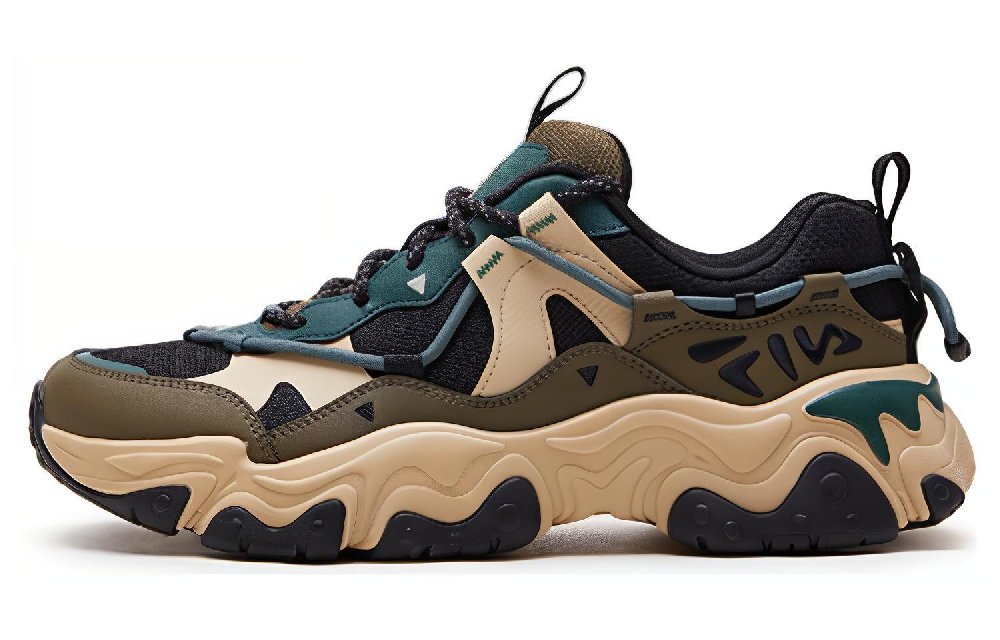 FILA Fluid V 'Black Green Comfort'