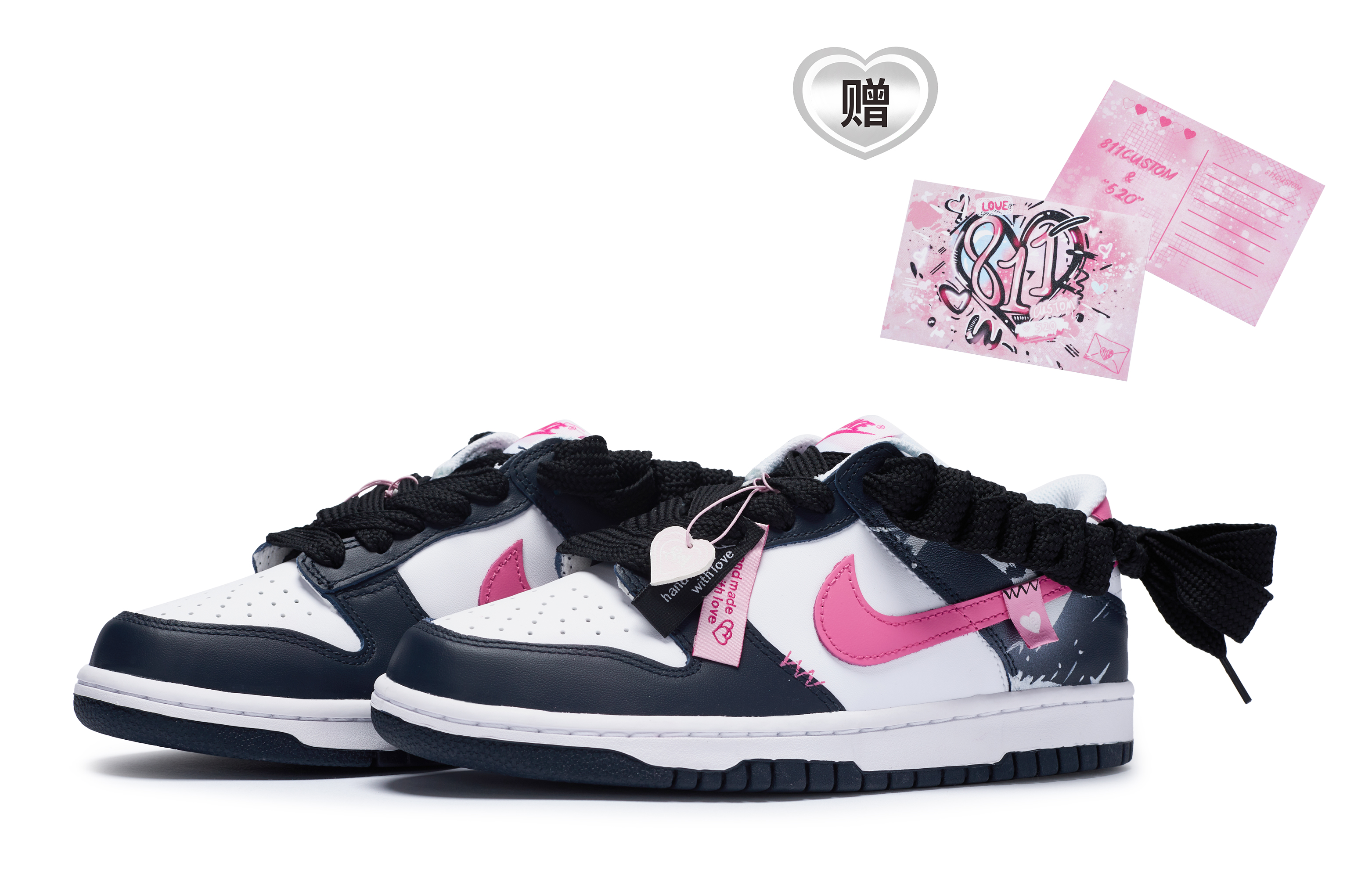 Nike Dunk Skateboard Shoes Women's Low-Top Pink