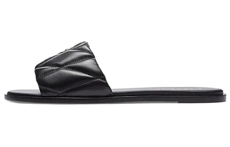 COACH Logo-plaque Leather Slides