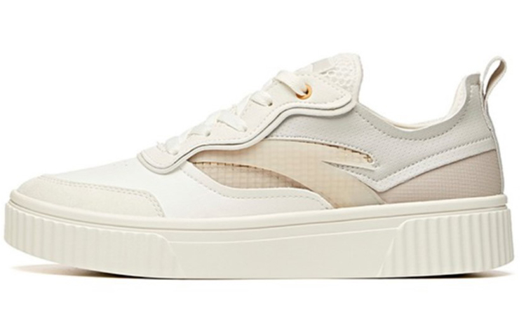 Anta Life Collection Slip Resistant Shock Absorbers Low Top Skateboard Shoes Men's Gray White