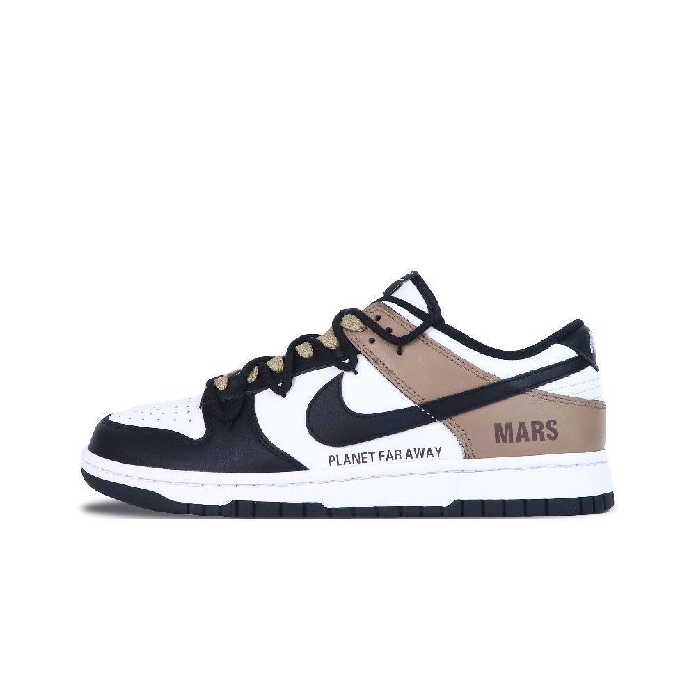 Nike Dunk Abrasion Resistant Low Top Skateboard Shoes Unisex Black White Brown
