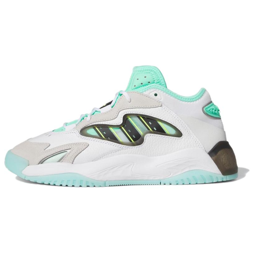 Adidas Originals Streetball Anti-Slip Wear-Resistant Low-Top Basketball Shoes Unisex White Green