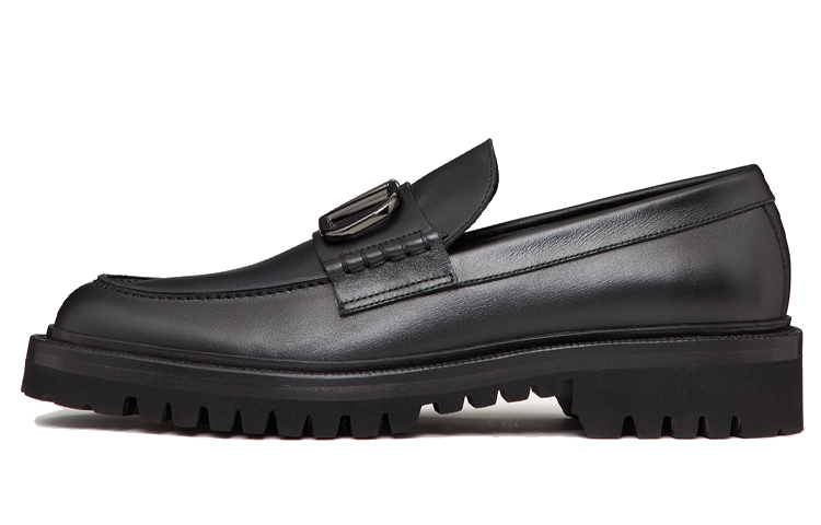 Valentino VLogo Plaque Slip On Loafers