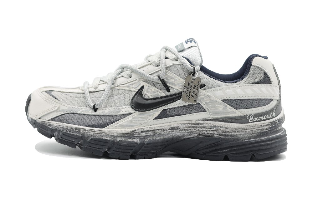 Nike Initiator Cushioning, Wear Resistant Low Top Running Shoes Men's Light Gray Black