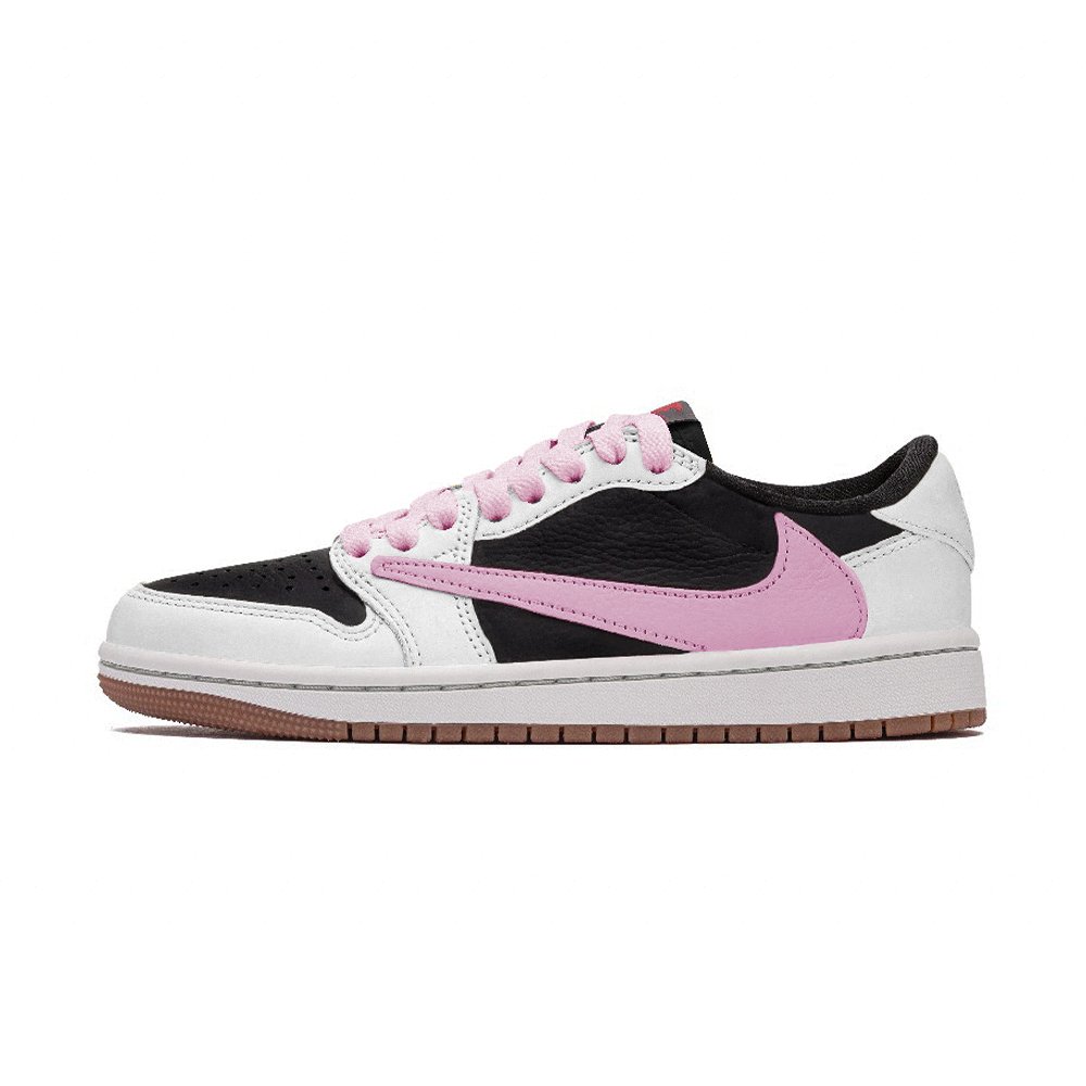 Travis Scott X JORDAN Air Jordan 1 Vintage Basketball Shoes Unisex Low top Black White Purple