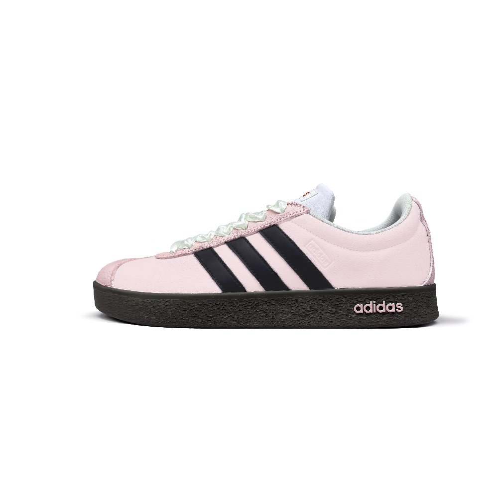 Adidas Neo Vl Court Classic Quick Dry And Wear-Resistant Low-Top Skateboard Shoes Unisex Pink