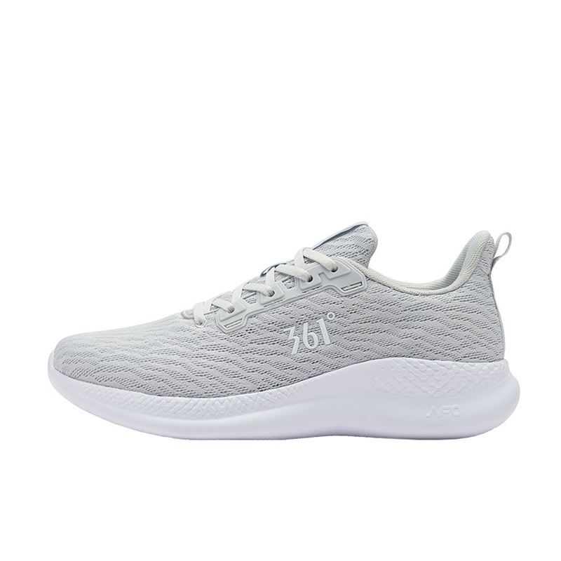 361° Breathable And Lightweight Low top Casual Running Shoes Men's Gray White