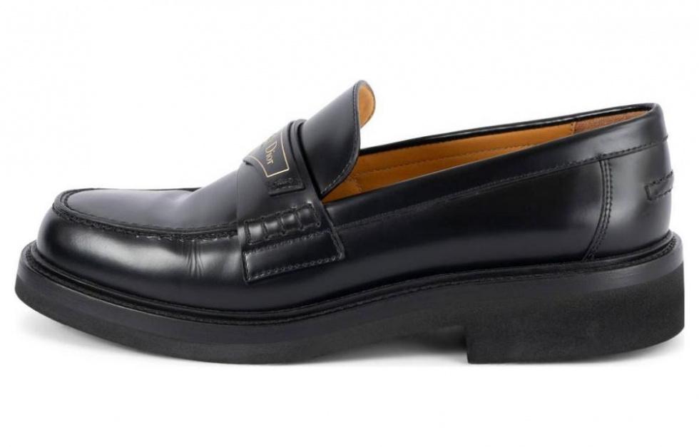 DIOR Boy Chunky Heel Loafers Women's Black