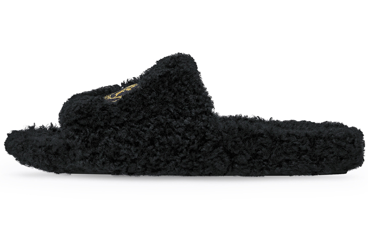 Balenciaga Furry Slides Women's