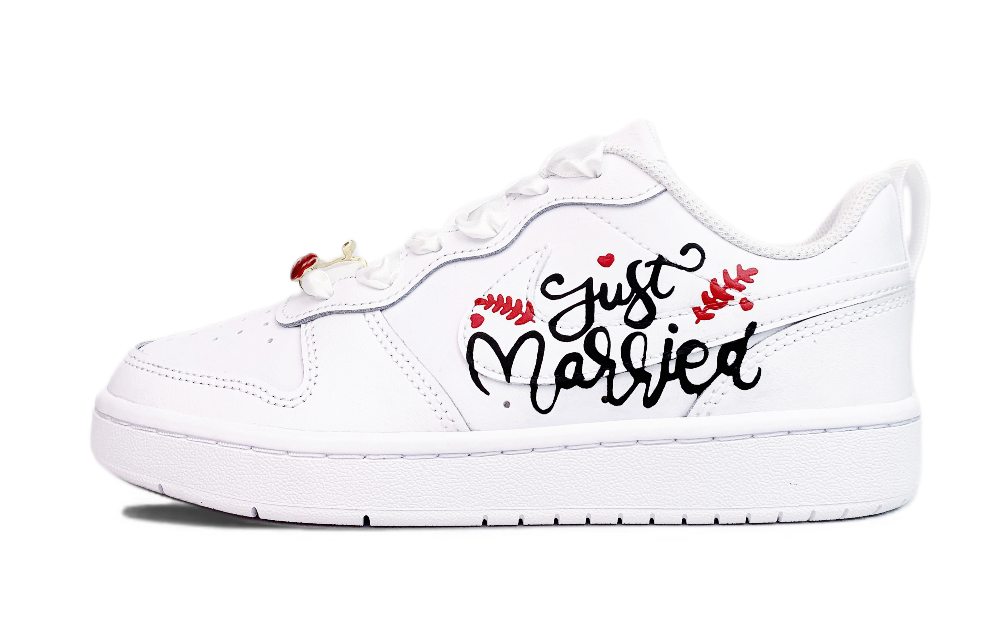 Nike Court Borough Slip Resistant, Abrasion Resistant, Lightweight Low Top Skateboard Shoes Women's White Black