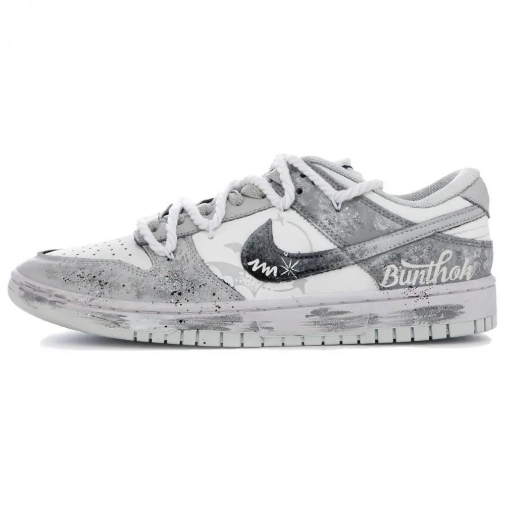 Nike Dunk Low top Skateboard Shoes Unisex Black Gray