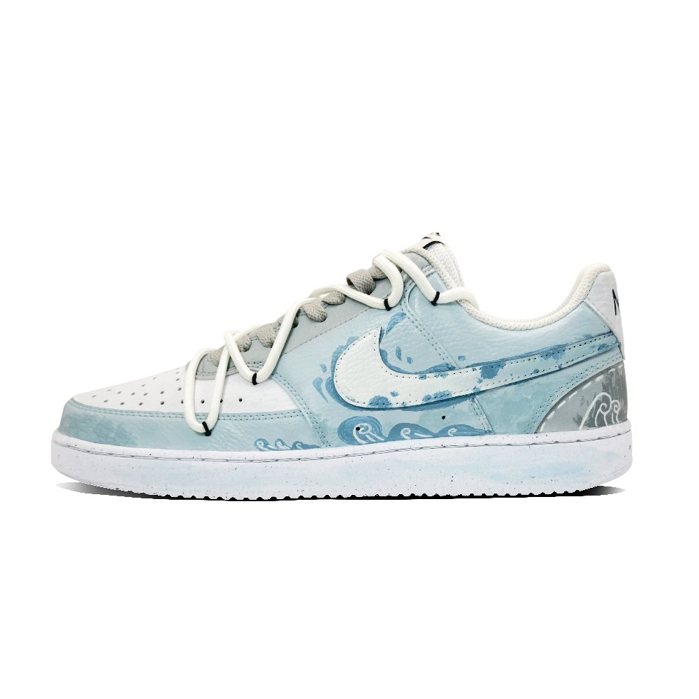Nike Court Vision 1 Breathable Coverage Low-Top Skateboard Shoes Men's Blue White