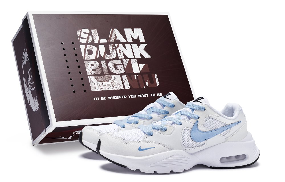 Nike Air Max Fusion Waterproof Low Top Running Shoes Men's White Blue