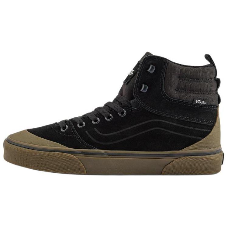 Vans Anti Slip Wear Resistant High Top Skateboard Shoes Men's Black