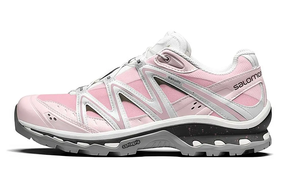 SALOMON XT Quest Graceful Glimpse Low Top Hiking Shoes Unisex Pink White Gray