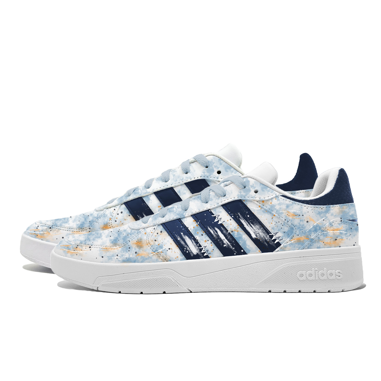 Adidas Neo Courtbeat Impression Starry Sky, Van Gogh Abrasion Resistant Low Top Skateboard Shoes Unisex Blue купить в интернет-магазине Yoocart с быстрой доставкой по России.