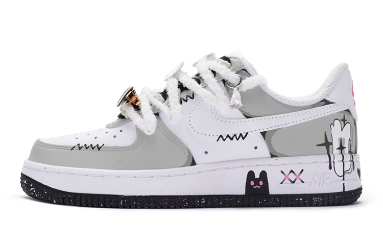 Nike Air Force 1 Skateboard Shoes Women's Gray White Black