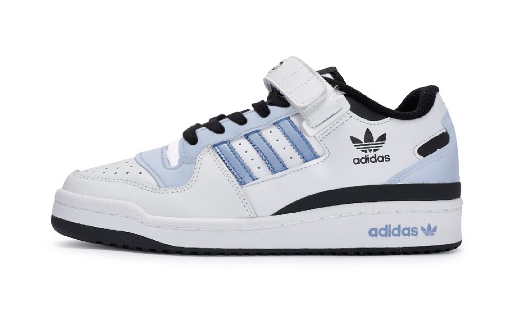 Adidas Originals FORUM Abrasion Resistant Low top Skateboard Shoes Unisex Black Blue