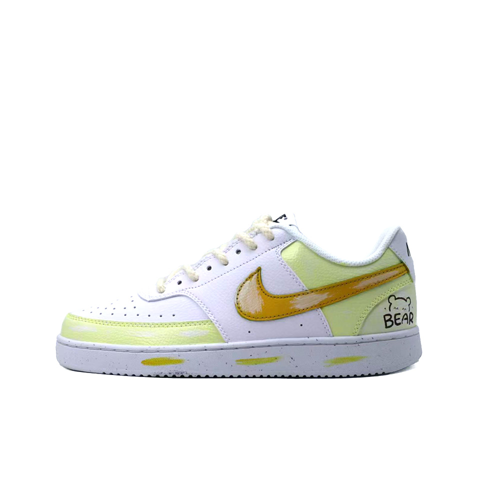 Nike Court Vision 1 Anti Slip Wear Resistant Low Top Skateboard Shoes Men's White