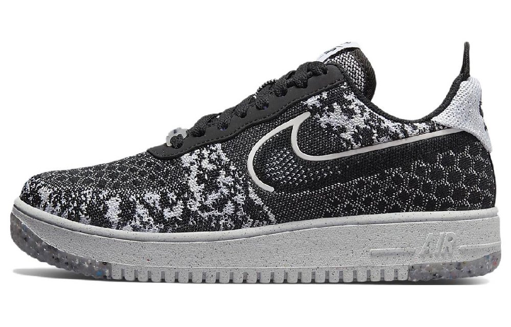 Nike Air Force 1 Low Crater Flyknit Black White Melange