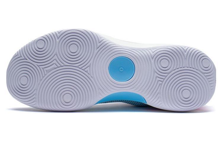 LiNing YuShuai Retro South Beach Anti-Slip Wear-Resistant Low-Top Basketball Shoes White Blue Pink
