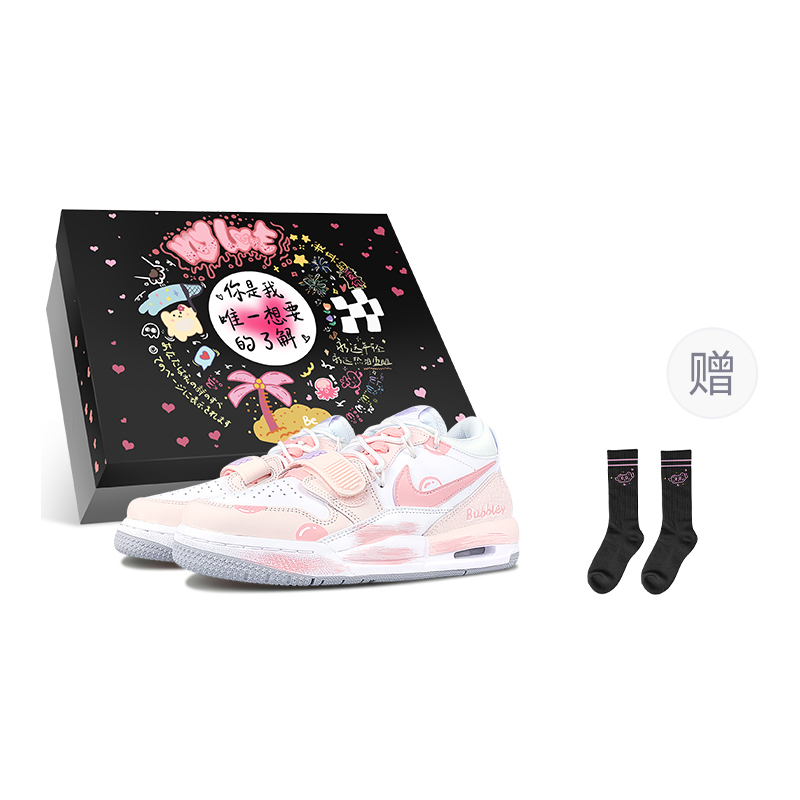 Jordan Legacy 312 Low-Top Vintage Basketball Shoes Women's Pink White