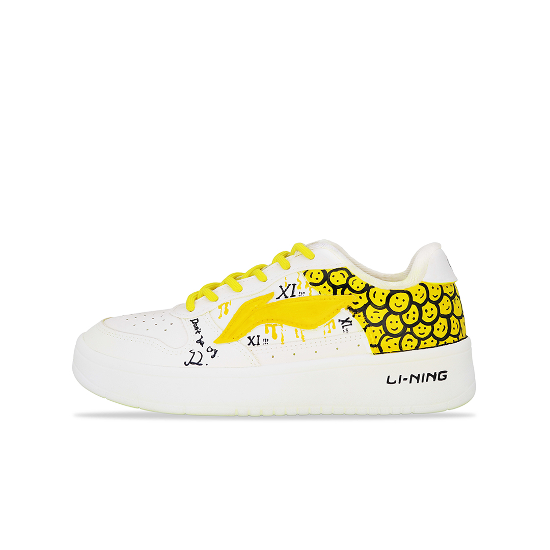 LINING Pontoon Boats Skateboard Shoes Women's Low top White/Yellow