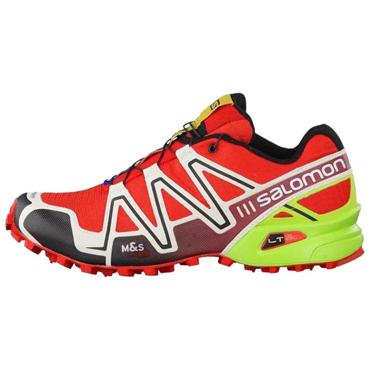 SALOMON Speedcross 3 Abrasion Resistant Low top Training For Long Distance Running Shoes Men's Red