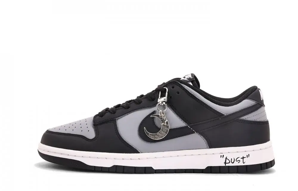 Nike Dunk Coverage Slip Resistant And Abrasion Resistant Low top Skateboard Shoes Unisex Black Gray