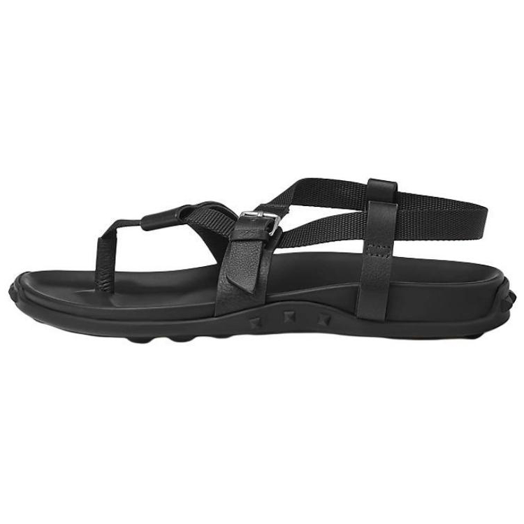 HERMES One Strap Sandals Women's Black