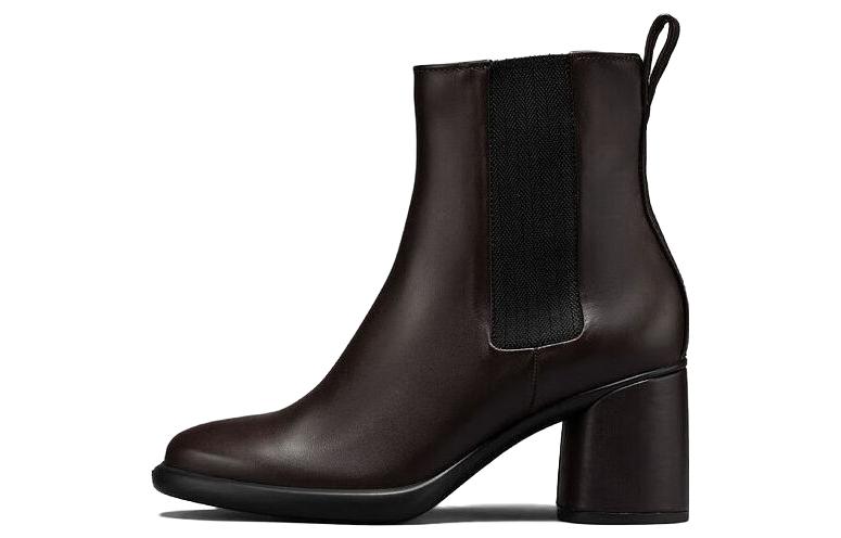 Ecco Short Chelsea Boots 7cm Women's Coffee