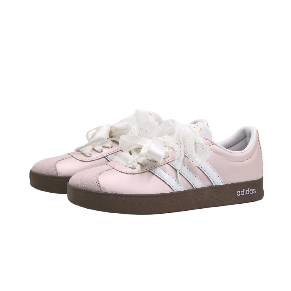 Adidas Neo VL Court 2.0 Ink Dot, Girlish Secrets Low Top Skateboard Shoes Unisex Pearl Pink