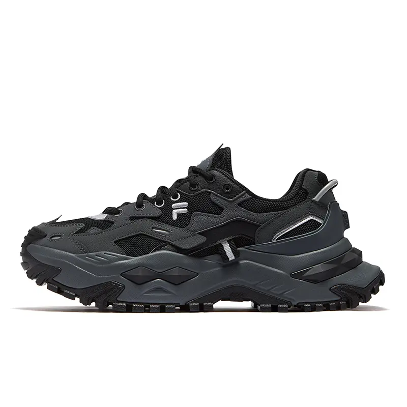 FILA FUSION BIANCO Chunky Sneakers Men's Black Space Silver